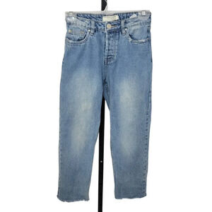 Sws High  Rise Vintage Wash Straight Leg Distressed